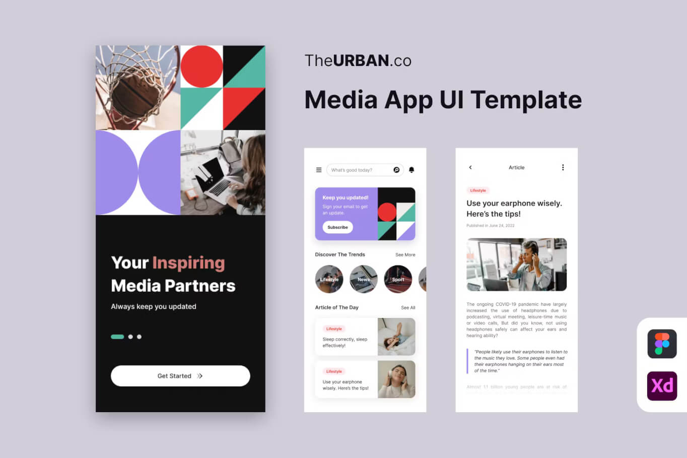 TheURBAN.co - 媒体网站 UI 工具包模板