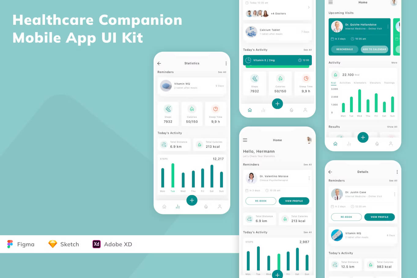 医疗保健伴侣移动应用程序 UI 套件