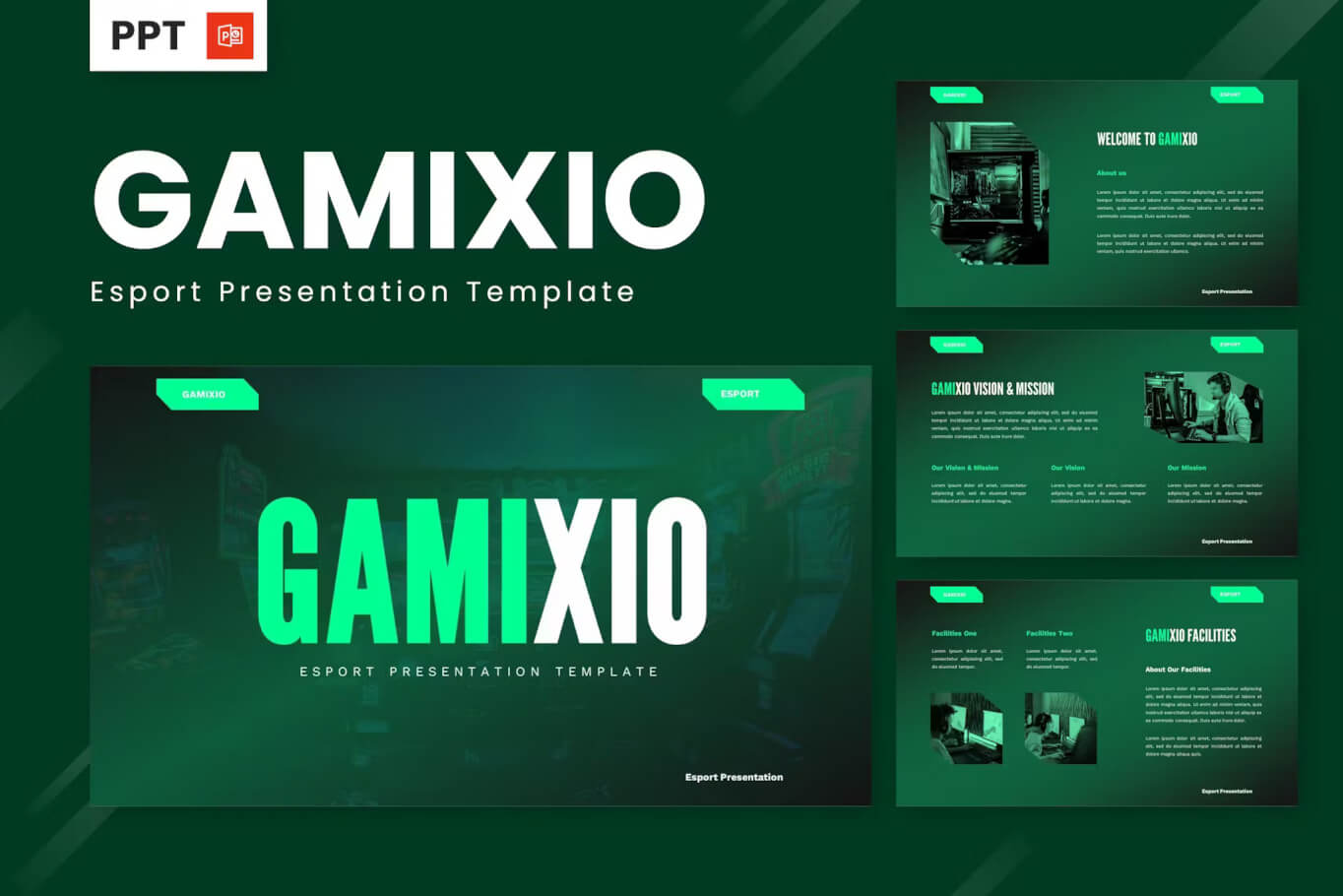 Gamixio - 电子竞技 Powerpoint 模板