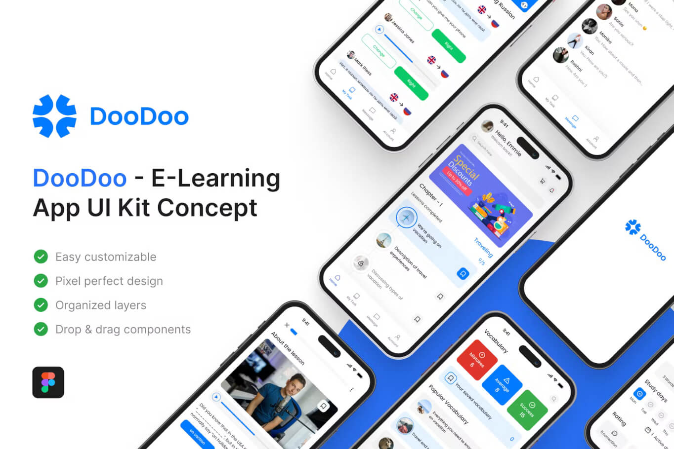 DooDoo-电子学习应用程序 UI 套件