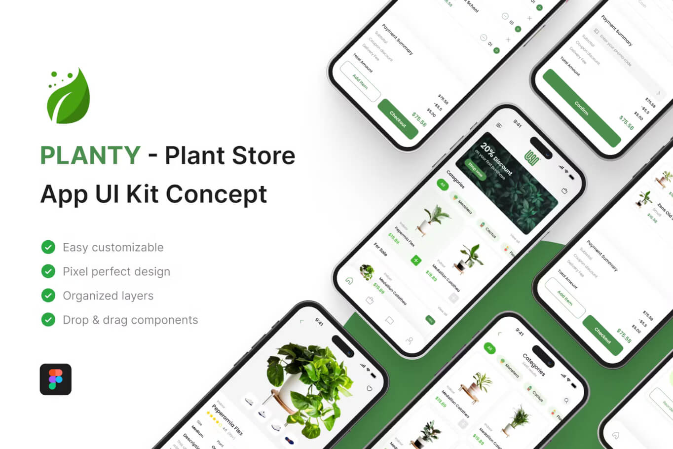 Planty - 植物商店应用程序 UI 套件