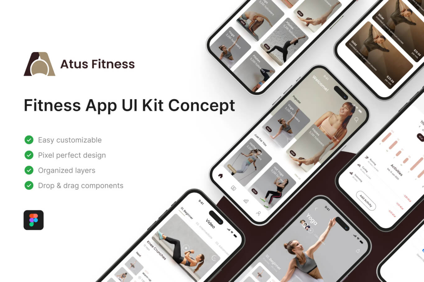 Atus Fitness – 健身应用程序 UI 套件