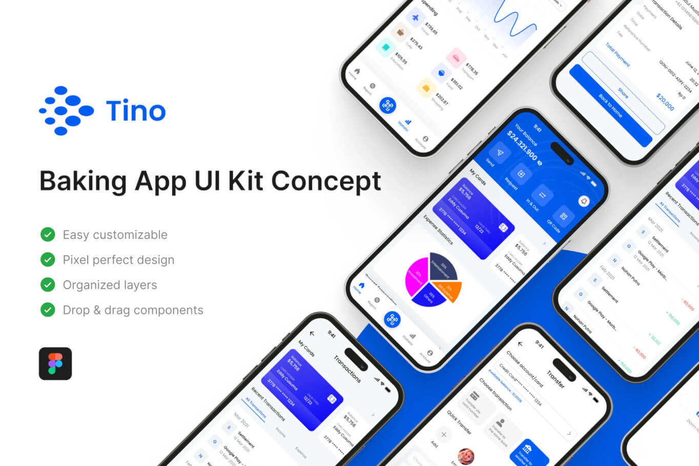 Tino – 银行应用程序 UI 套件