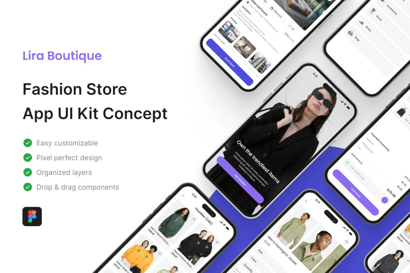 Lira Boutique – 时尚商店应用 UI 套件