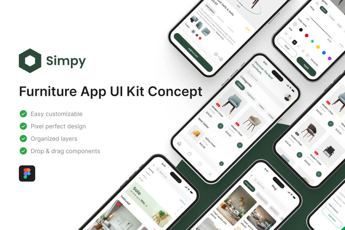 Simpy – 家具应用程序 UI 套件